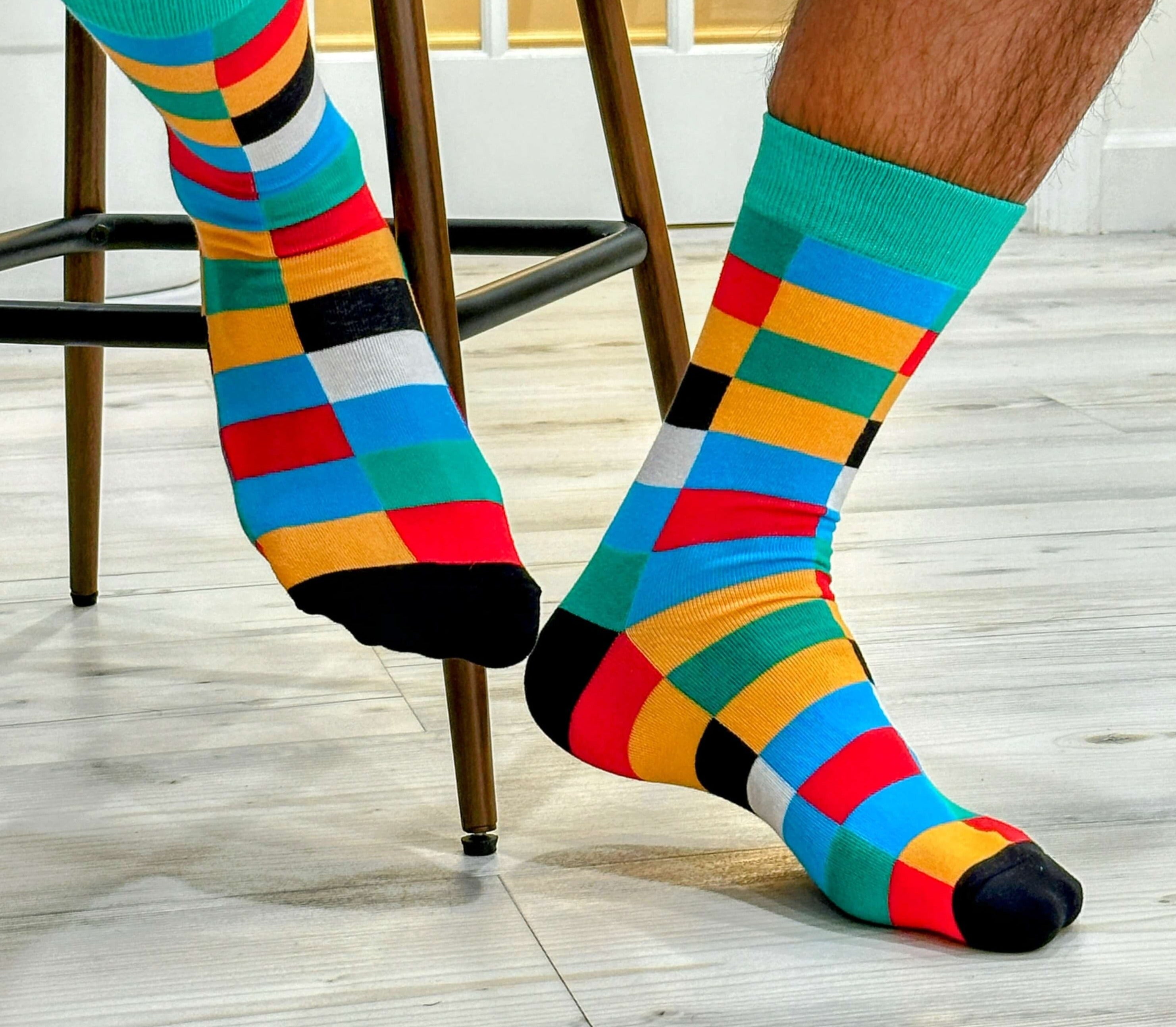 Chic Urban Mosaic socks with sleek patterns reflecting urban aesthetics